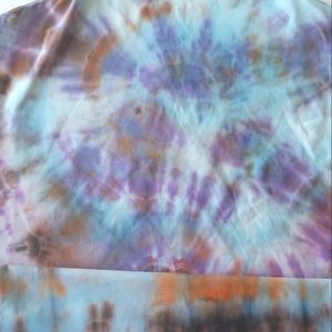 Yelo Grace Hand tie-dyed Faux turtleneck and sleeveless top. Made in the USA.